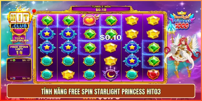 Tính năng Free Spin Starlight Princess hit03