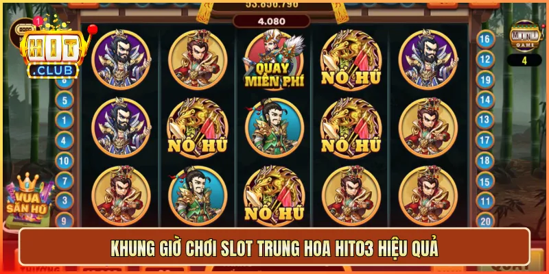 Khung giờ chơi slot Trung Hoa hit03 hiệu quả